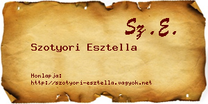 Szotyori Esztella névjegykártya